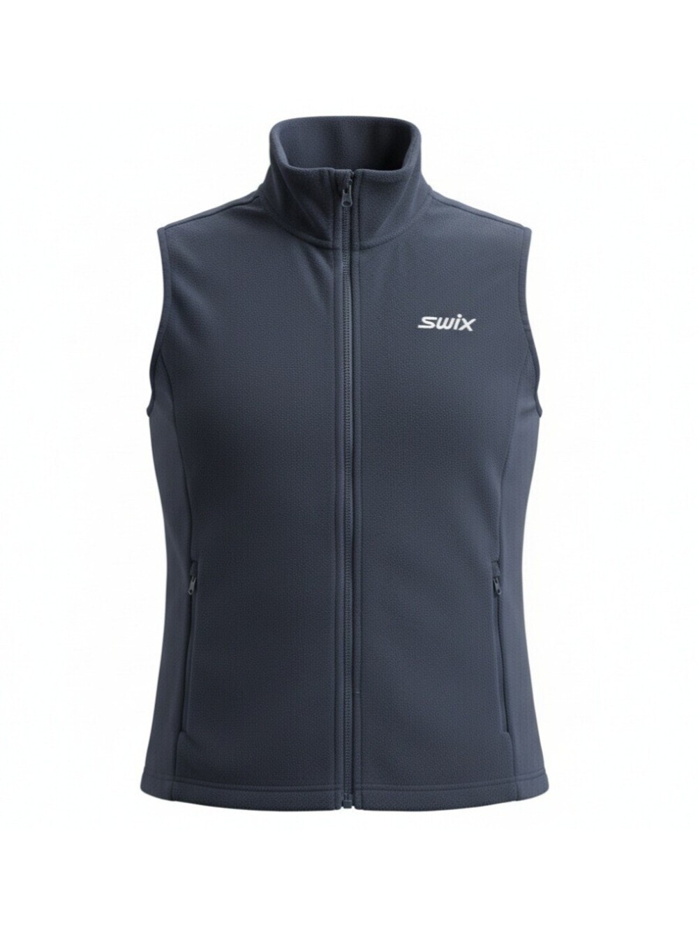 Swix Blizzard Fleece Vest Men M Medium Dark Navy Blue Full Zip NWT 10296-25